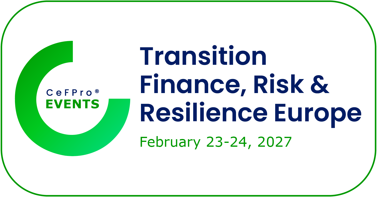 Transition Finance, Risk & Resilience Europe - event grid