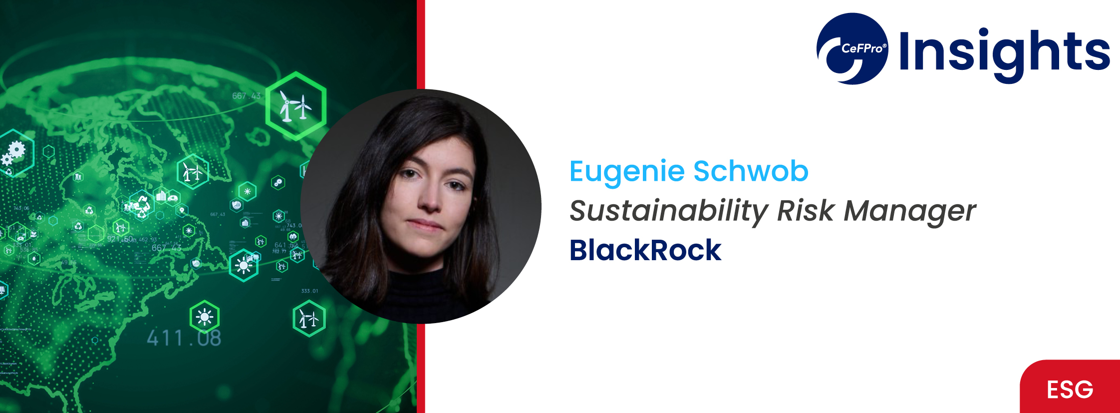 Eugenie Schwob, Sustainability Risk Manager, BlackRock shares her insights at Climate Risk USA